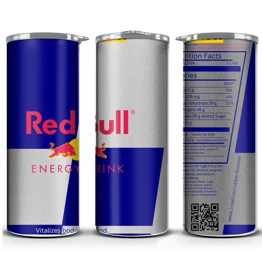 20oz Straight Hot & Cold Tumbler Cup Red Bull Design Energy Drink