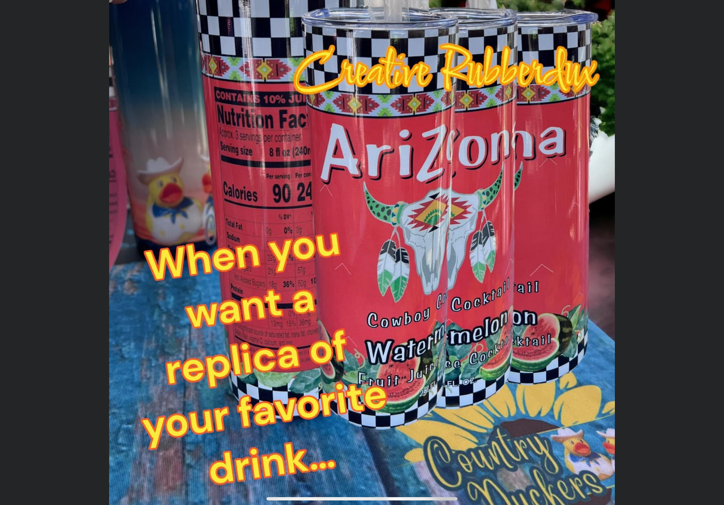 Arizona Ice Tea Custom Replicated 20oz Tumbler