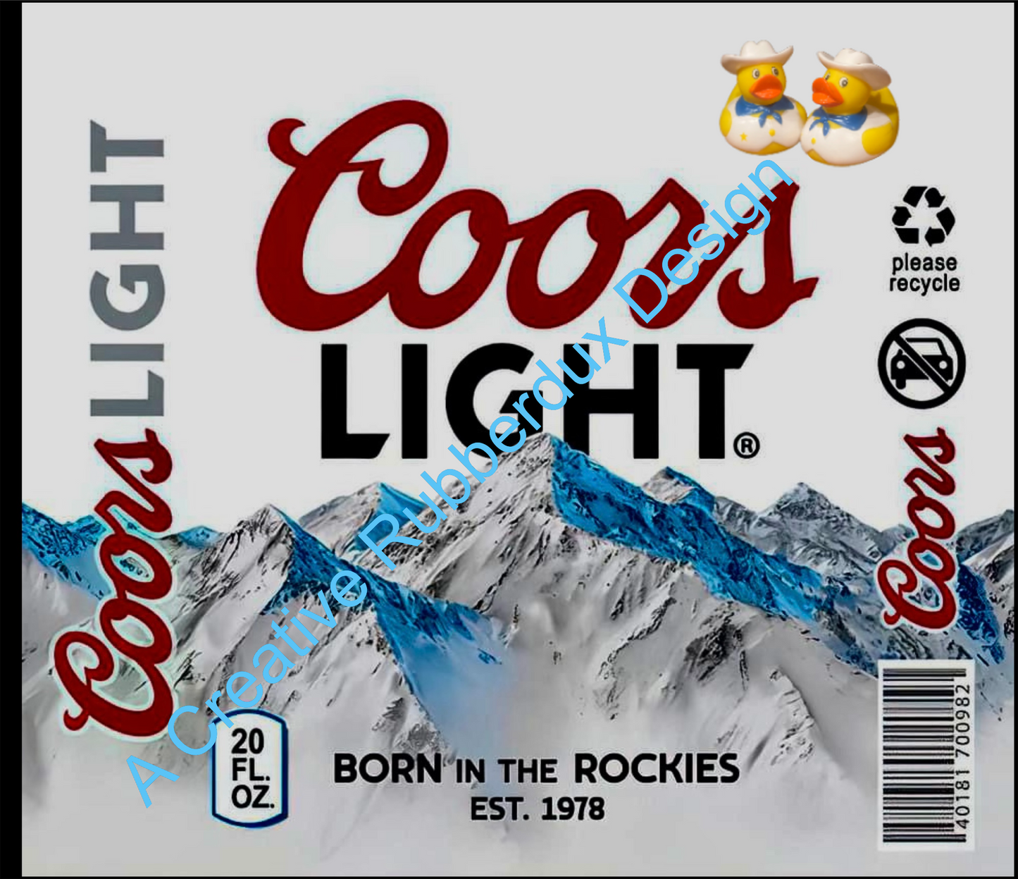 20oz Straight Hot & Cold Tumbler Cup Coors Light Design