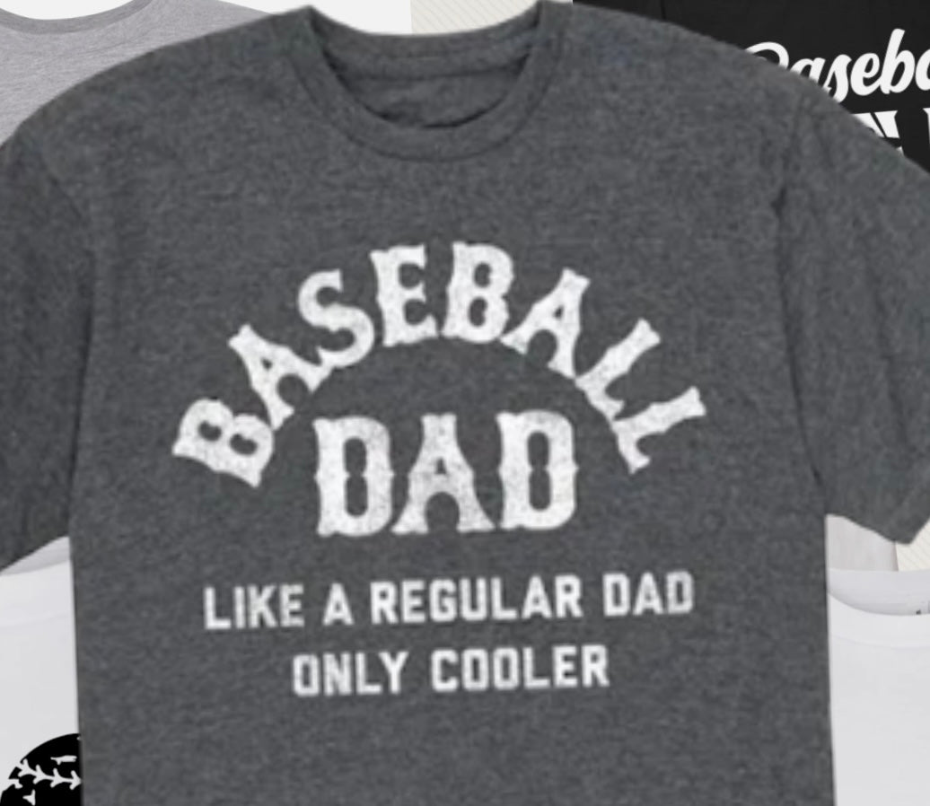 Baseball Dad T-Shirt Team Player Son Daughter Soft ball