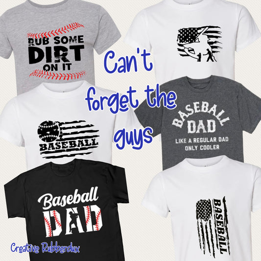 Baseball Dad T-Shirt Team Player Son Daughter Soft ball