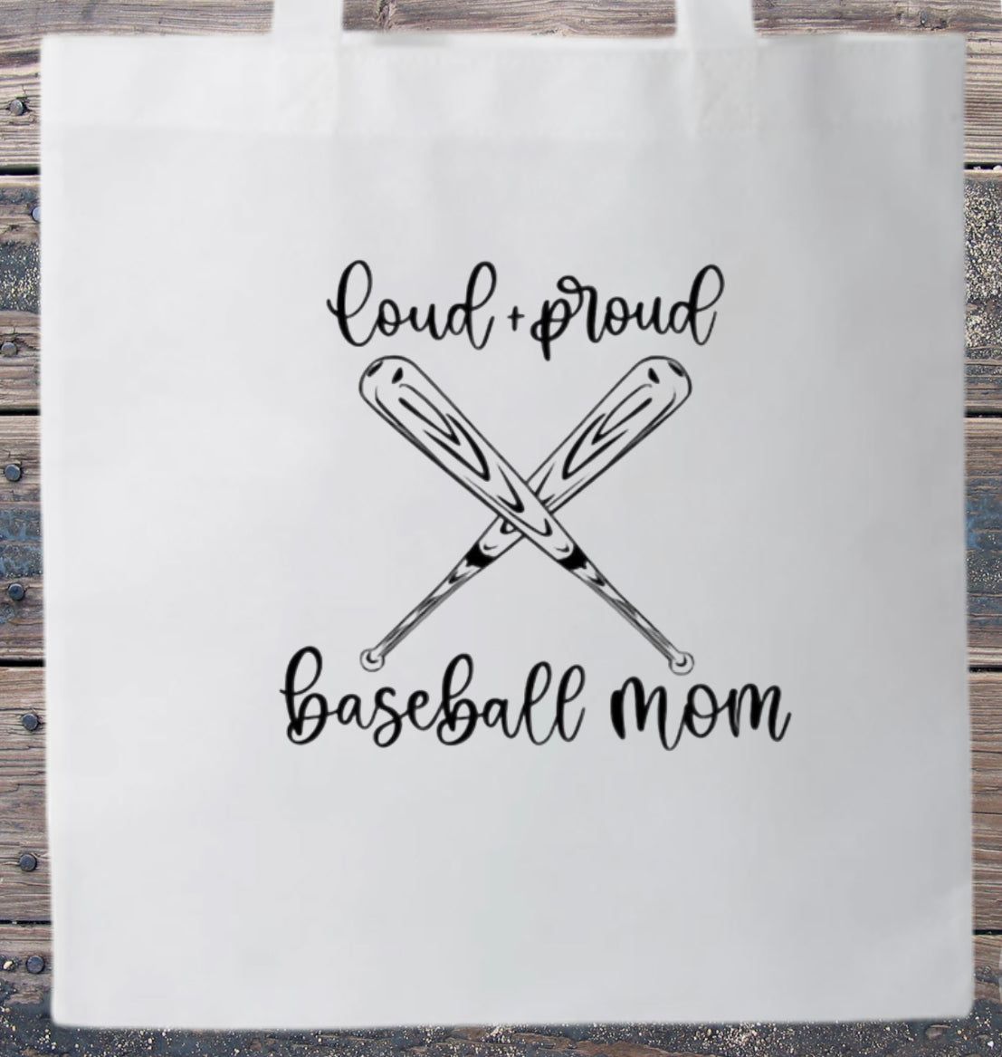 Canvas Tote Baseball Softball Team Mom Baseball Mom