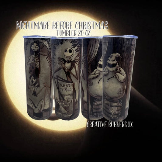 Nightmare before Christmas 20oz Skinny Tumbler Hot Cold Double Insulated